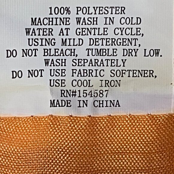 Sheer Voile Curtains Grommet 54"W x 108"L Pack of 2 Papaya Orange (3 Sets Avail) - Picture 5 of 5